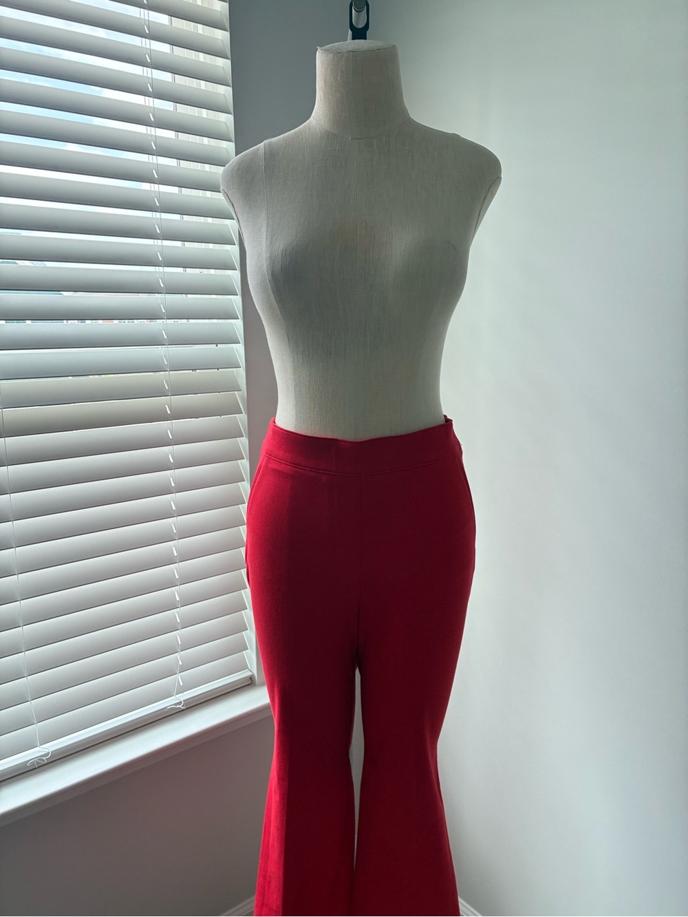 Spanx Women's Supersmooth Perfectfit Flare Red Pants - Picture 2 of 13